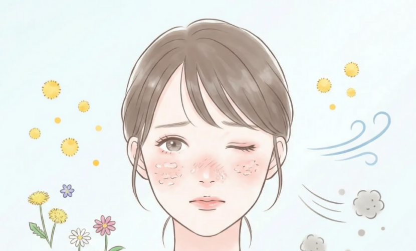 花粉シーズン肌悩み